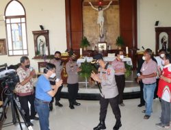 Kapolres Pasuruan Lakukan Monitoring di 12 Gereja Jelang Nataru