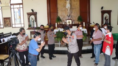 Kapolres Pasuruan Lakukan Monitoring di 12 Gereja Jelang Nataru