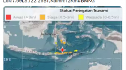 BMKG: Peringatan Dini Tsunami Setelah Gempa 7.5 SR Guncang NTT