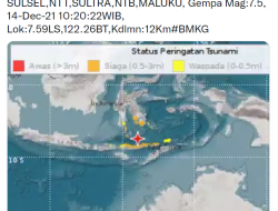 BMKG: Peringatan Dini Tsunami Setelah Gempa 7.5 SR Guncang NTT