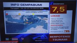 Terkini Pemuthakiran Data BMKG, Telah Terdeteksi Tsunami di Marapokot