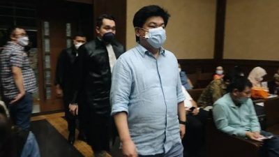 Terdakwa kasus dugaan korupsi PT Asabri (Persero) Heru Hidayat, dalam sidang tuntutan di Pengadilan Tindak Pidana Korupsi