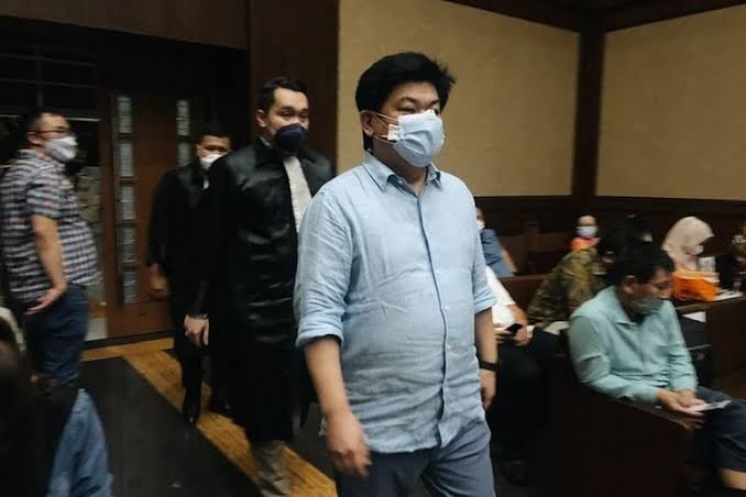 Terdakwa kasus dugaan korupsi PT Asabri (Persero) Heru Hidayat, dalam sidang tuntutan di Pengadilan Tindak Pidana Korupsi