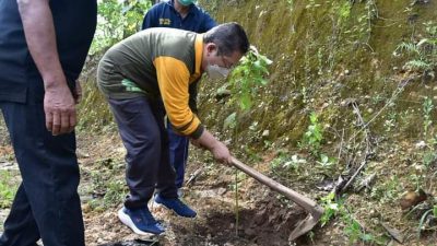 Dukung Pengembangan Desa Wisata Kampung Lodho, PJ Sekda dan Direktur RSUD Trenggalek Tanam Pohon