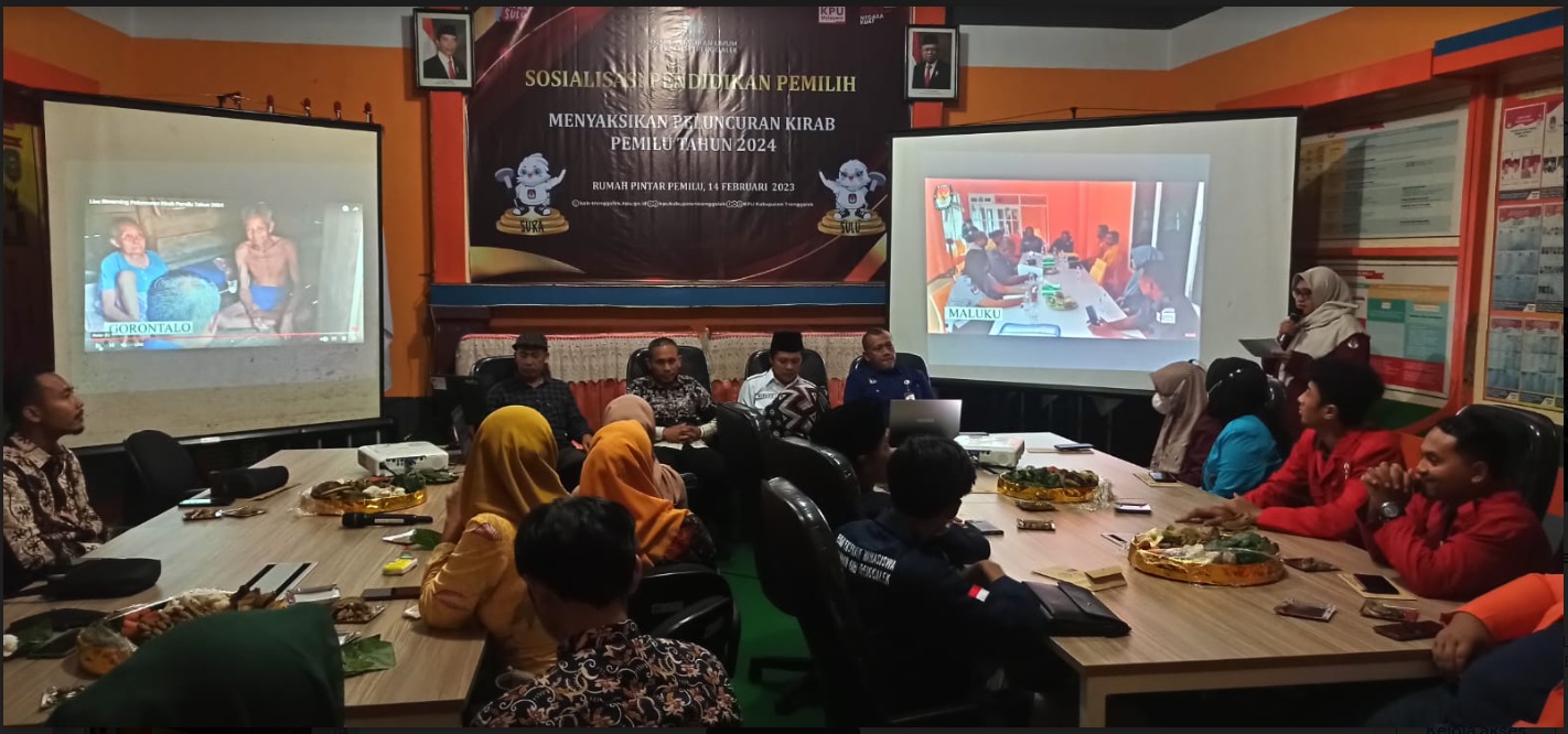 KPU Trenggalek Gelar Nobar Kirab Pemilu