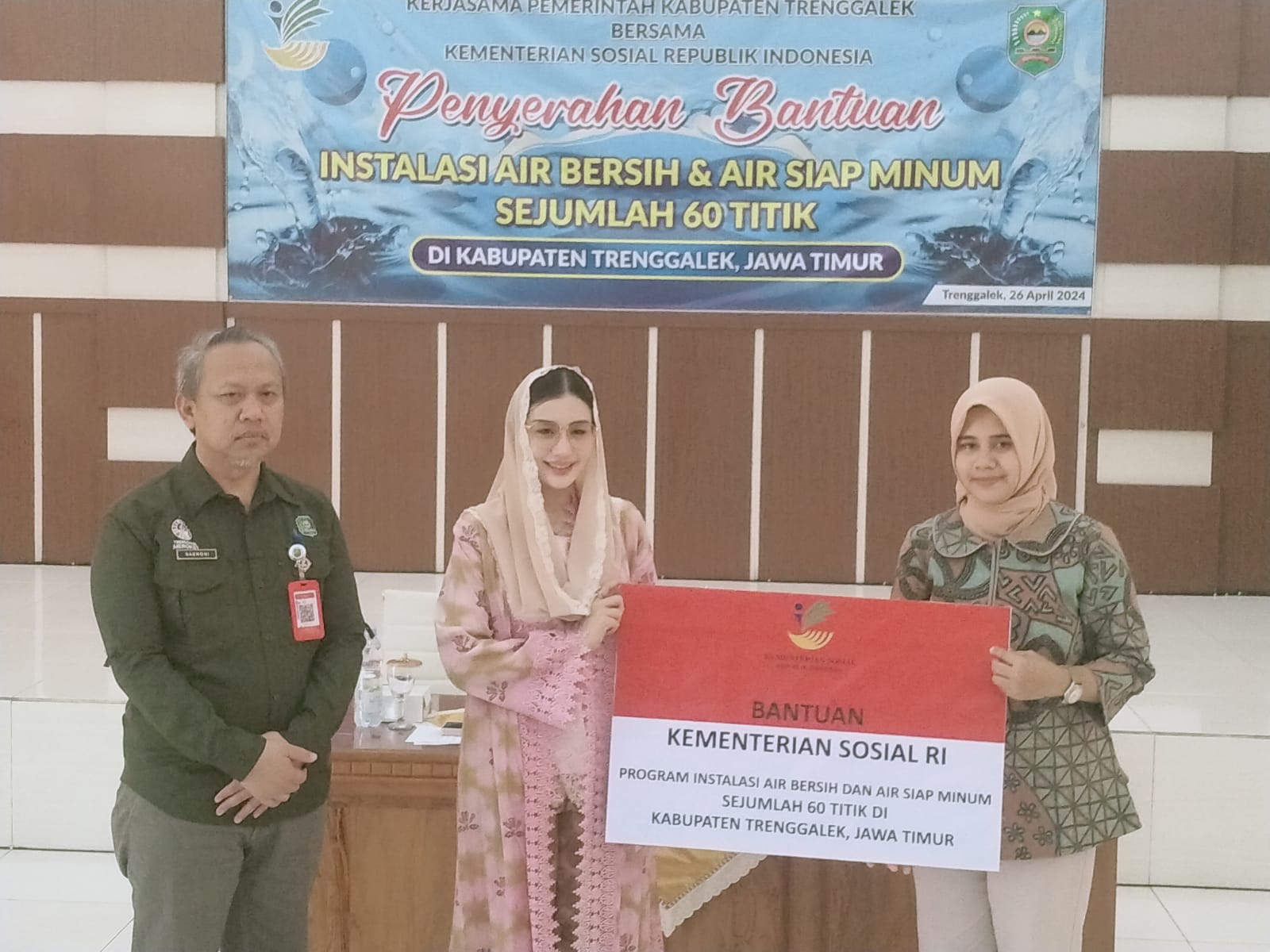 Pemkab Trenggalek Dapat Bantuan Instalasi Air Bersih Dari Kemensos