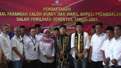 Mas Ipin dan Syah Natanegara Resmi Daftarkan Diri Sebagai Bakal Pasangan Calon Bupati dan Wakil Bupati Trenggalek 2024