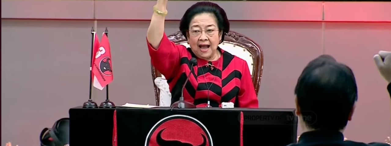 Foto: Megawati Soekarno Putri saat menyampaikan Pidato Politik di HUT PDIP Ke-52