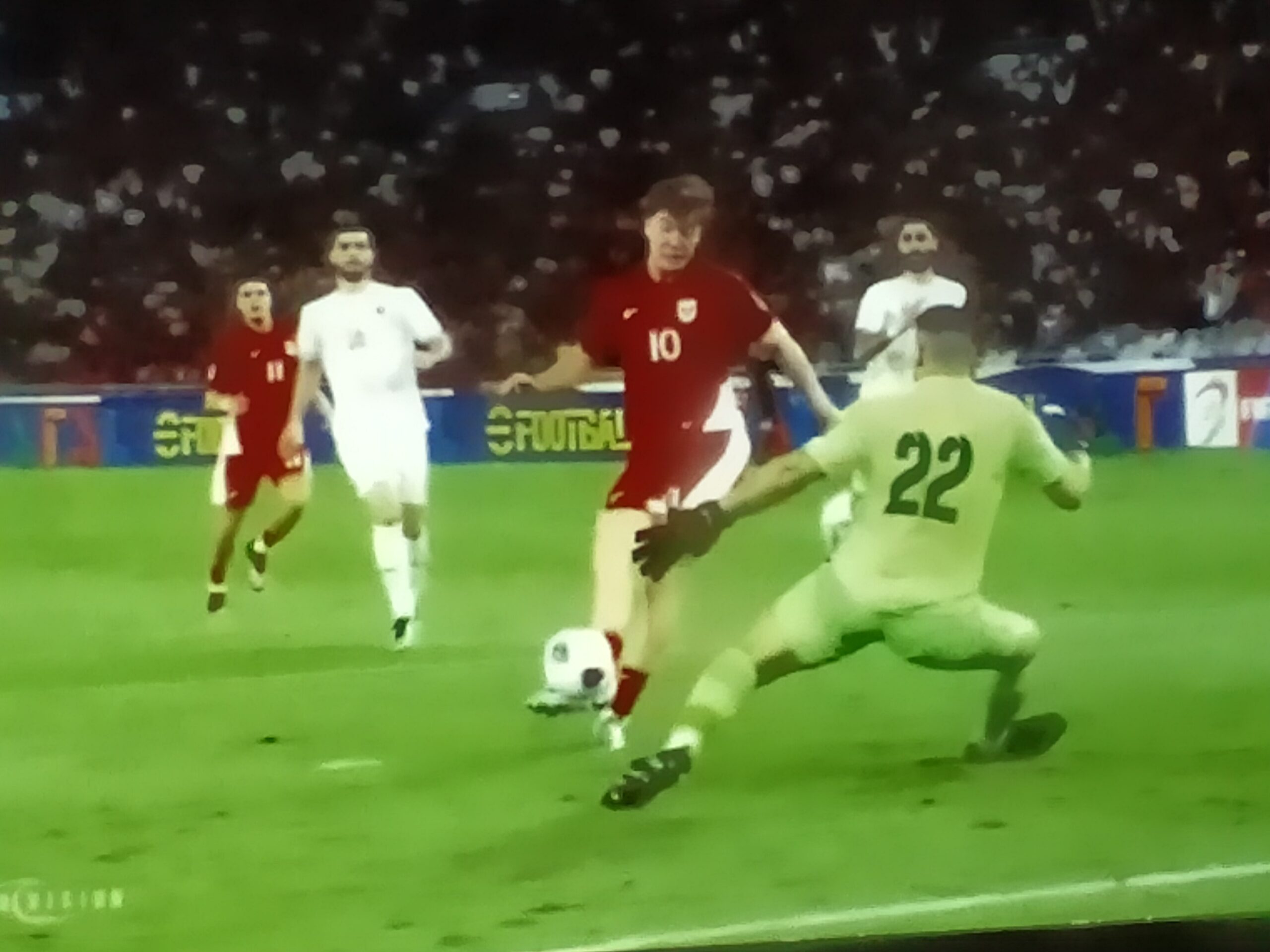 Foto: Ole Romeny saat menjebol gawang Bahrain