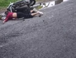 Hindari Jalan Berlubang, Pengendara Roda Dua Alami Kecelakaan Di Ruas Jalan Ngampon-Bendorejo