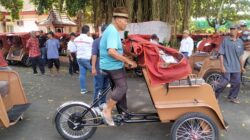 Usai Didata, Calon Penerima Bantuan Becak Listrik Latihan Mengemudi