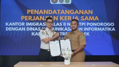 Tingkatkan Disemniasi dan Informasi, Dinas Kominfo Trenggalek Jalin Kerjasama Dengan Kantor Imigrasi Kelas II Non TPI Ponorogo